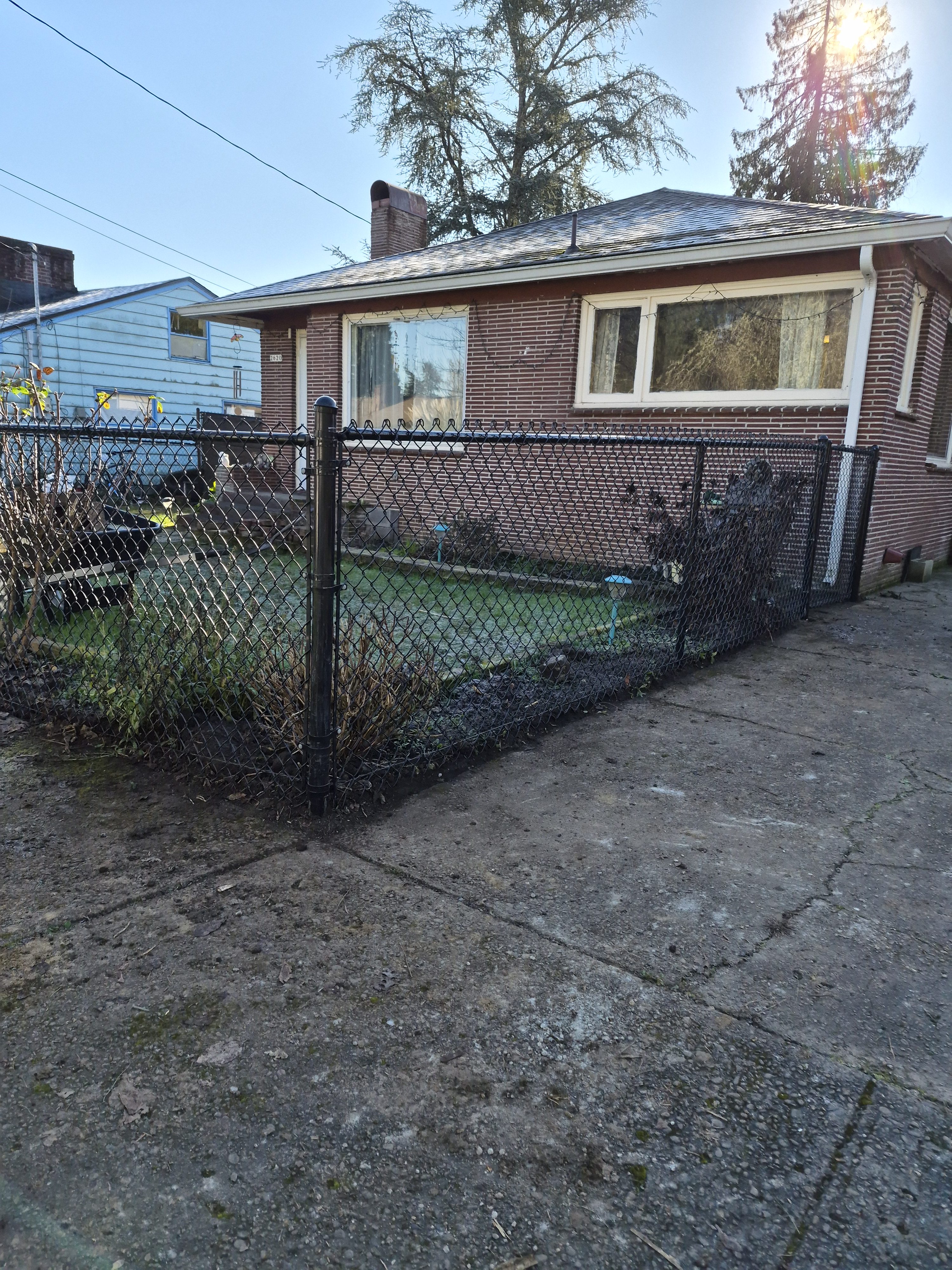 Completed fencing project
